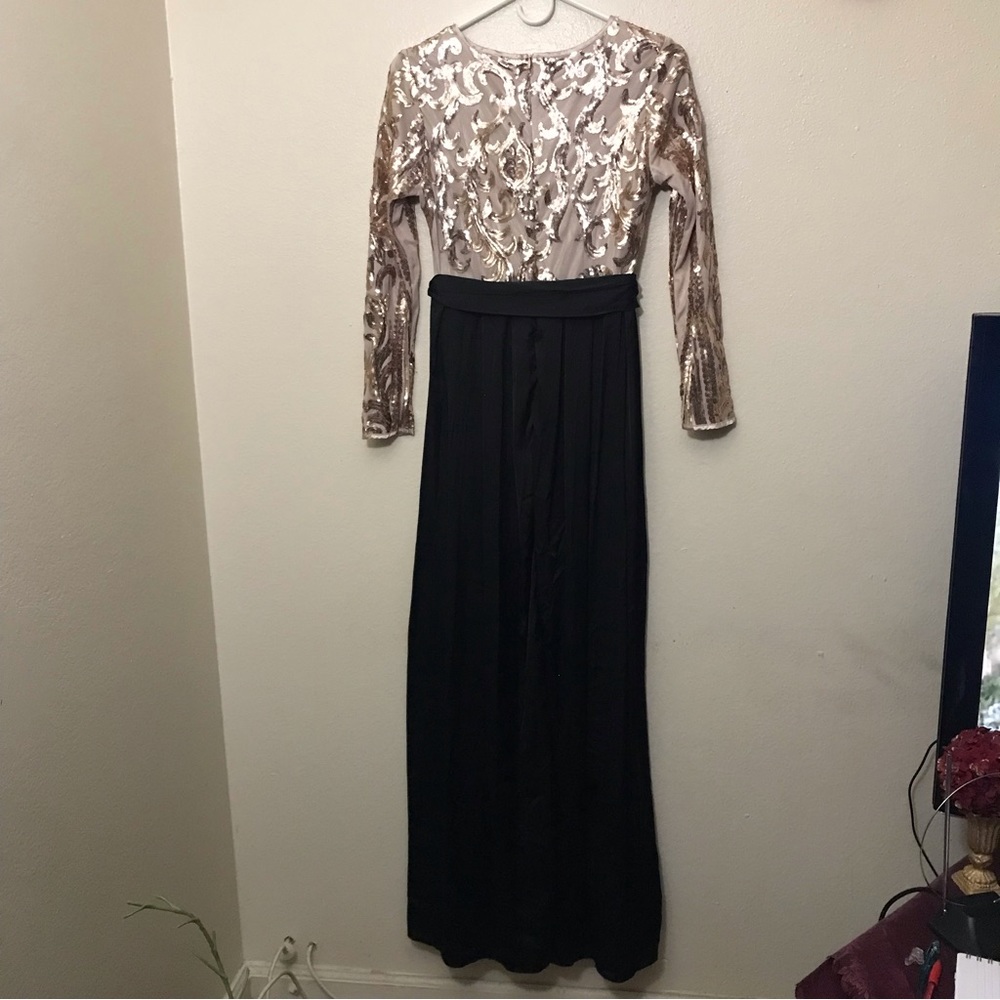 Gold & black occasion dress size small